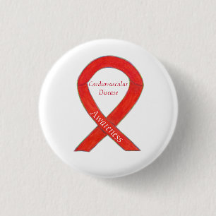 Cardiovascular Disease Custom Awareness Ribbon Pin