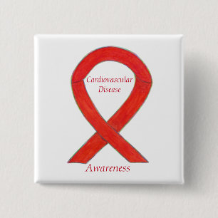Cardiovascular Disease Custom Awareness Ribbon Pin
