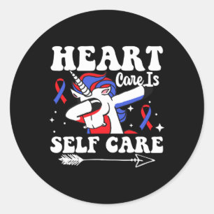 Cardiovascular Support Wear Red Heart Health Aware Classic Round Sticker