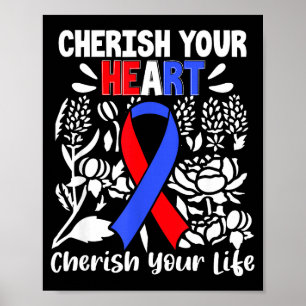Cardiovascular Support Wear Red Heart Health Aware Poster