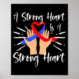 Cardiovascular Support Wear Red Heart Health Aware Poster