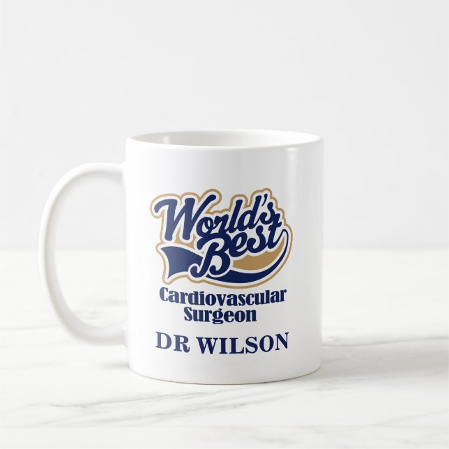 Cardiovascular Surgeon Personalised Mug Gift (Left)