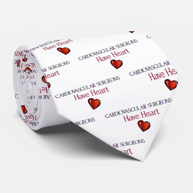 Cardiovascular Surgeons Have Heart Neck Tie (Rolled)