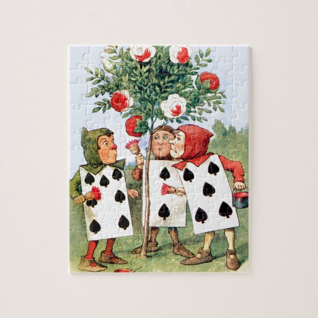 Cardmen Paint the Queen Roses in Wonderland Jigsaw Puzzle (Vertical)