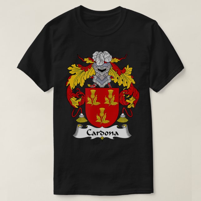 Cardona Coat of Arms  Family Crest  T-Shirt (Design Front)