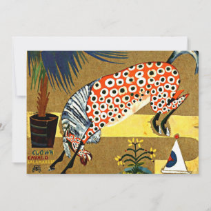 Cardoso - Clown Horse Salamandra  Holiday Card