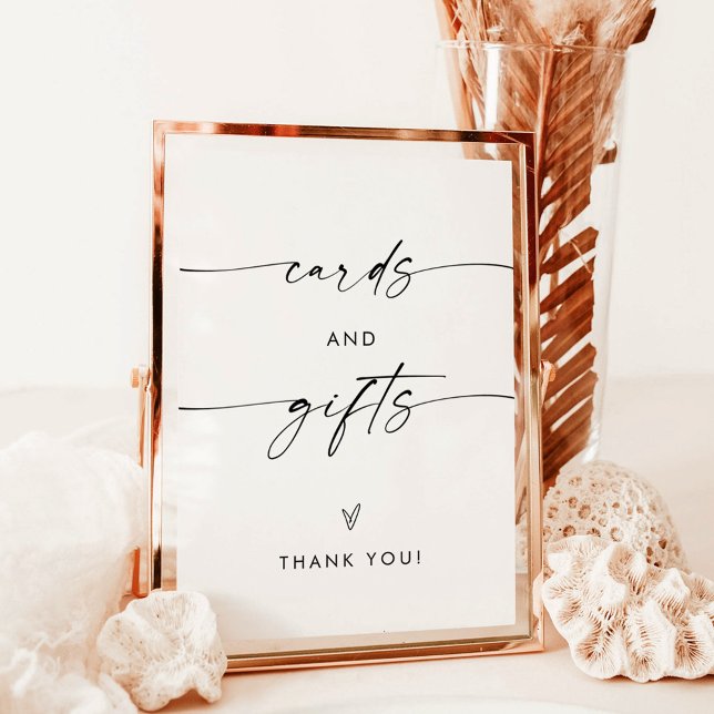 Cards and Gifts 5x7" Sign, Boho Modern Minimalist Poster (Creator Uploaded)