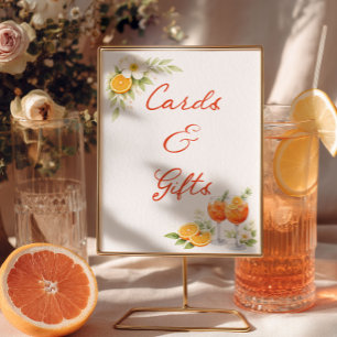 Cards And Gifts Aperol Spritz Bridal Shower Poster
