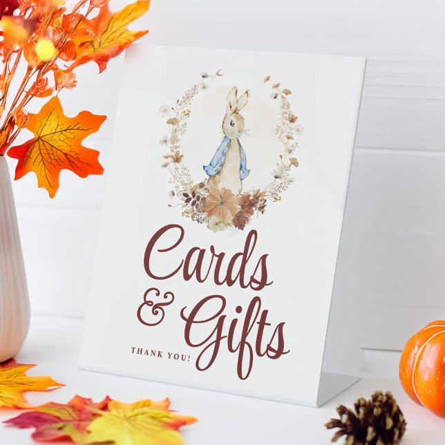 Cards and Gifts Baby Shower Peter Rabbit Autumn  Pedestal Sign (Creator Uploaded)