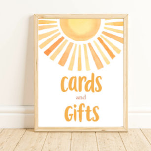Cards and gifts boho bright colourful sunshine poster