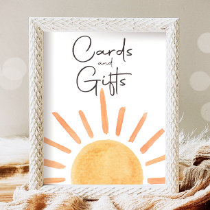Cards and Gifts Boho Little Sunshine Party Poster