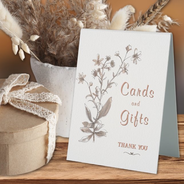 Cards and Gifts Boho Wildflowers Copper Wedding (Creator Uploaded)