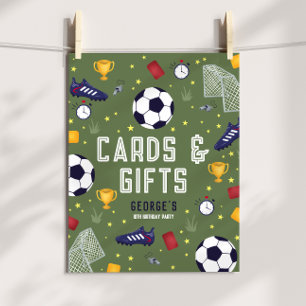 Cards and Gifts Boys Soccer Birthday Sign