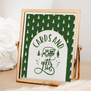 Cards and gifts Capming One Happy Camper birthday Poster