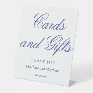 Cards And Gifts Chic Modern Wedding Pedestal Sign
