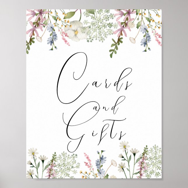 Cards and Gifts | Chic Wildflower Poster (Front)