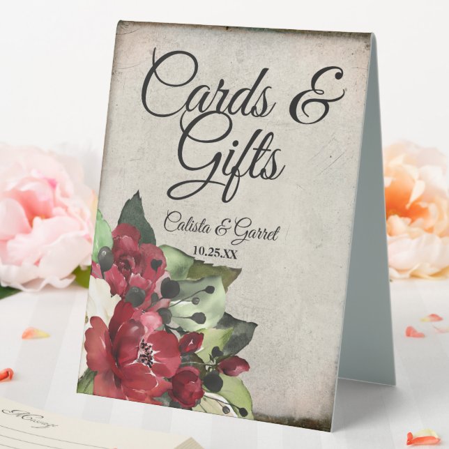 Cards And Gifts | Dark Red Floral Goth Wedding (In SItu (Wedding))