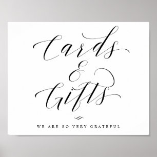 Cards and Gifts Elegant Calligraphy Wedding Sign