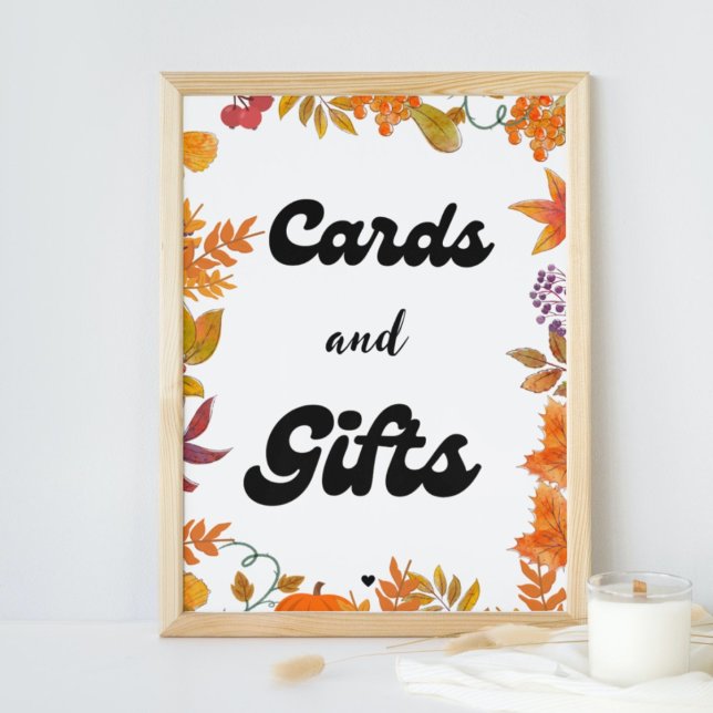 Cards and Gifts Fall Pumpkin  Favour party sign  (Creator Uploaded)
