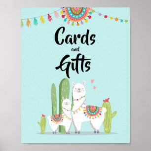 Cards and Gifts Fiesta Llama Baby Shower Sign