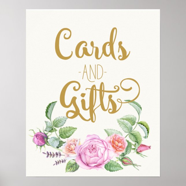 cards and gifts floral wedding pink rose sign (Front)
