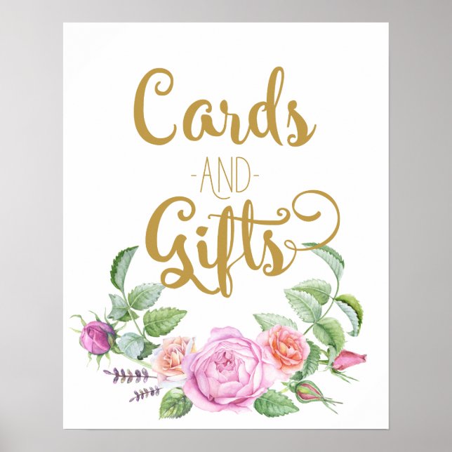 cards and gifts floral wedding pink rose sign (Front)