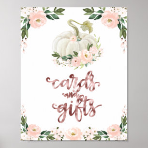 Cards and Gifts Greenery Fall Baby Shower Sign