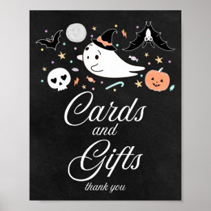 Cards and Gifts Halloween Girl Baby Shower Sign