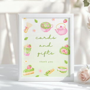 Cards and gifts Matcha Tea Pink Baby Shower Poster