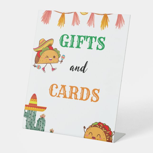Cards and Gifts Mexican Taco  Favour party sign  (Front)