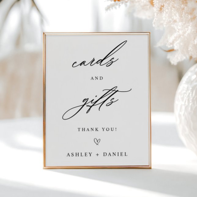 Cards and Gifts Modern  Wedding Poster (Creator Uploaded)
