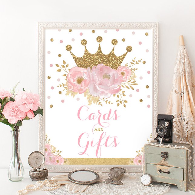 Cards and Gifts Princess Baby Girl Birthday Party Poster (Creator Uploaded)