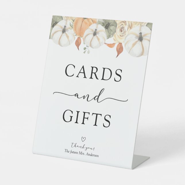 Cards and Gifts Rustic Autumn Sign (Front)