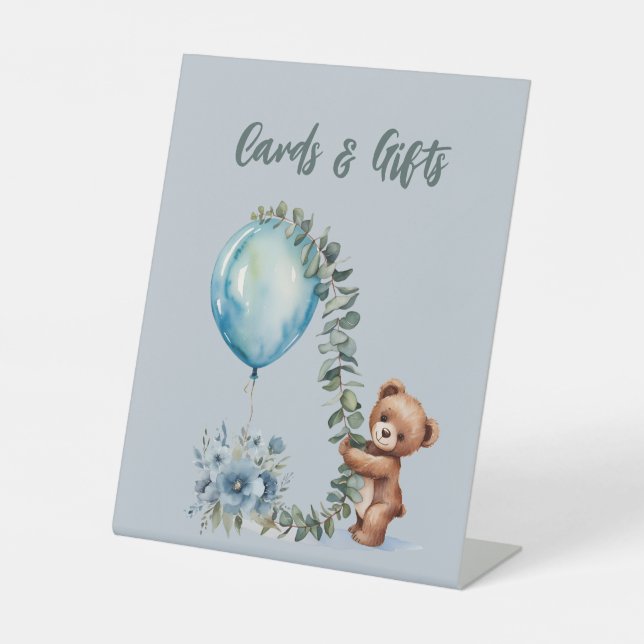 "Cards and Gifts" Sign – Oh Boy Baby Shower  (Front)