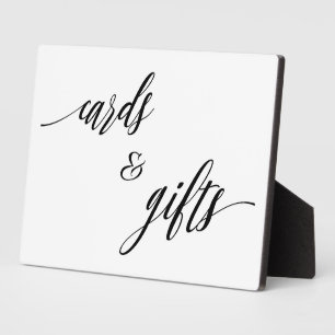 Cards and Gifts sign Tabletop Plaque with Easel