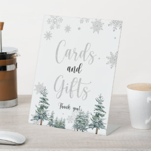 Cards and Gifts silver glitter winter sign
