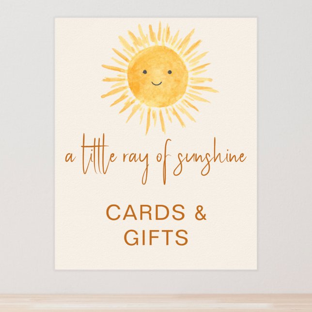 Cards And Gifts Sun-Themed Baby Shower Sign (Creator Uploaded)