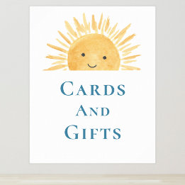 Cards And Gifts Sun-Themed Baby Shower Sign