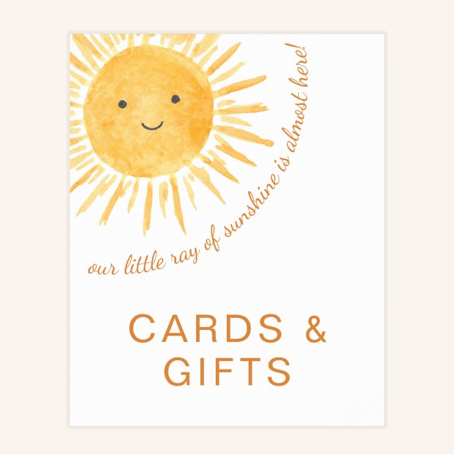 Cards And Gifts Sunshine Baby Shower Sign (Creator Uploaded)