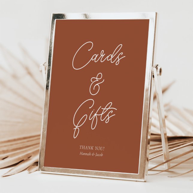 Cards and Gifts Terracotta Fall Wedding Sign (Creator Uploaded)