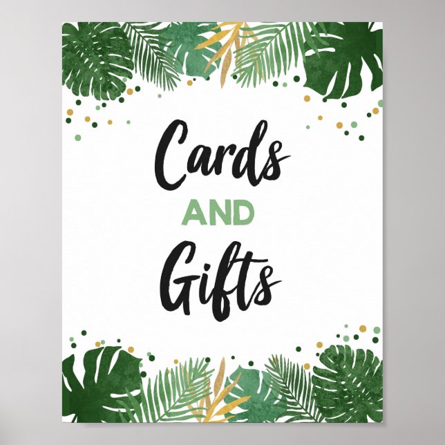 Cards and Gifts Tropical Safari Boy Birthday Sign (Front)