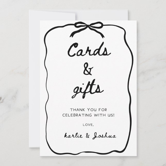 Cards And Gifts Wedding Sign (Front)