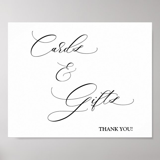 Cards and Gifts wedding sign 8x10 poster (Front)