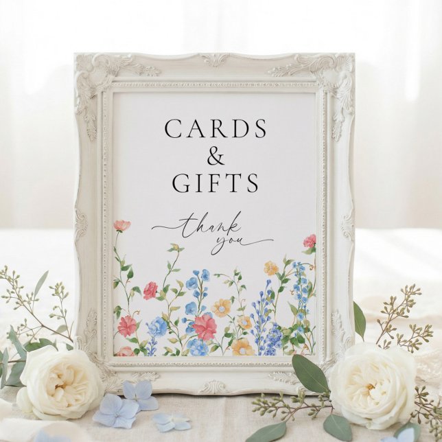 Cards and Gifts Wildflower Wedding Sign (Creator Uploaded)