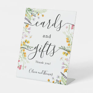 Cards and gifts wildflowers Sign