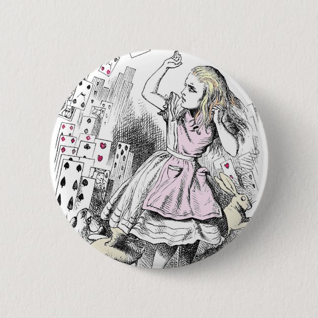 Cards attacking Alice 6 Cm Round Badge (Front)