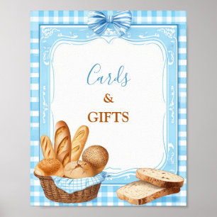 Cards & Gifts Baby Shower Sign Bakery Blue Gingh