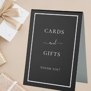 Cards gifts black white party