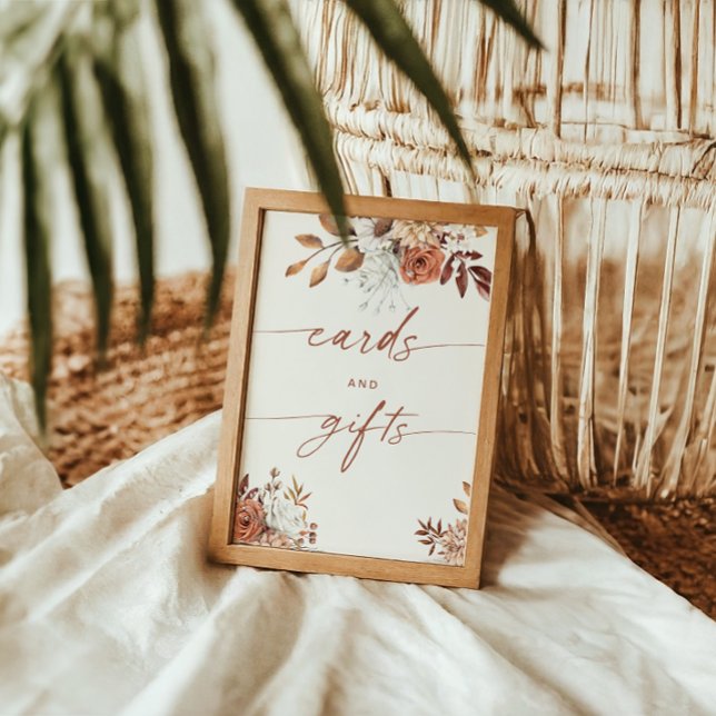 Cards & Gifts Boho Bridal Shower Terracotta Poster (Creator Uploaded)