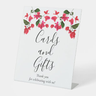 Cards & Gifts Bougainvillea Wedding Pedestal Sign